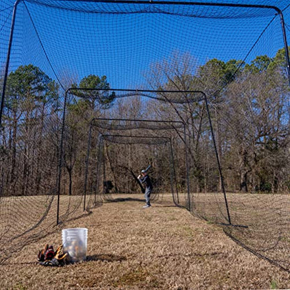ANYTHING SPORTS Full 40 and 60 Foot Batting Cage. Perfect Baseball Batting Cage, Softball Batting Cage, Complete Package with Frame and Netting