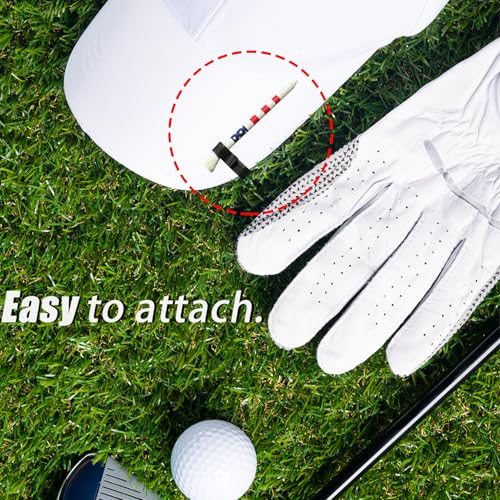 20Pcs Golf Tee Brim Clip for Hat with 10 Golf Tees, Golf Ball Marker Hat Clips, Golf Tee Holder Hat Clips