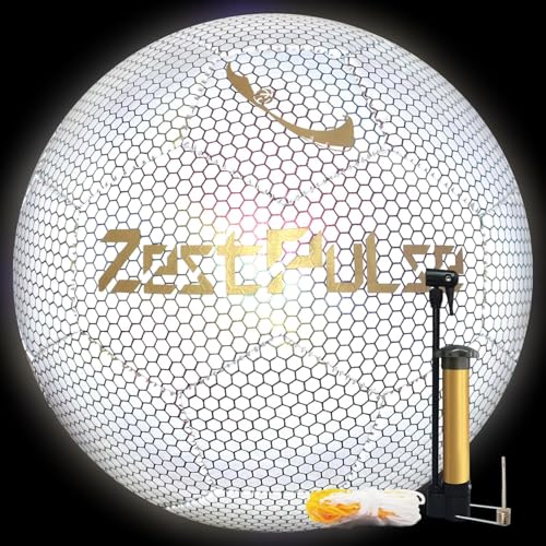 Holographic Reflective Soccer Ball Size 3, 4 & 5 for Kids & Adults, High Visibility for Night Games and Training, Ideal Gift for Boys Girls 8-12 - color: Light, size: Size 3