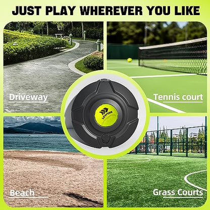 Tennis Practice Rebounder Tennis Trainer Set with String Solo Tennis Trainer Practice Equipment 3 Replacement Rebound Balls Portable Tennis Practice Equipment for Adults Kids