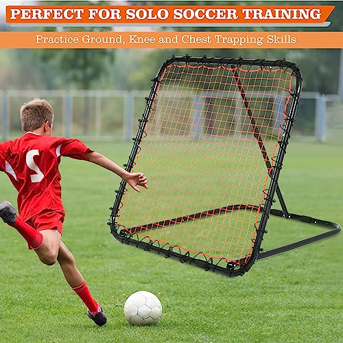 Portable Soccer Rebounder, Rebound Net with Quick Folding Design, Multi Angle Adjustment, Soccer Training Equipment, Easy Set Up