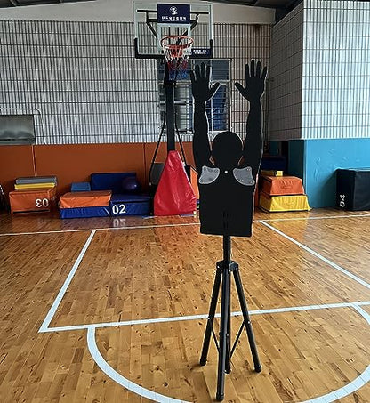 LXLZYXSF 2 Pack Pro Training Defender Dummy for Basketball, Shooting Dribbling Practice Aid, Adjustable Arms & Height, Tripod Base, Court Gymnasium Outdoor Indoor (Size : 165-240cm(64.9-94.4 inch))