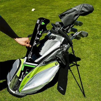 Izzo Golf Sure Stance Golf Swing Training Aid -Ball Position Trainer - style: Right Handed