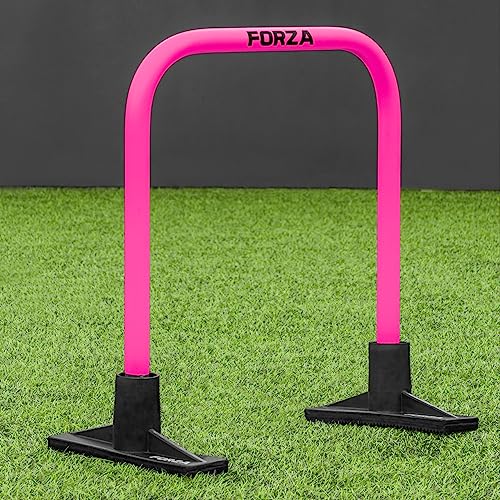 FORZA Pro Soccer Passing Arcs | Set of 4 Elite-Level Soccer Targets to Enhance Passing Techniques & Accuracy - Optional Carry Bag & Bases - color: Pink, size: With Bases