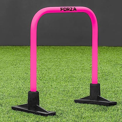 FORZA Pro Soccer Passing Arcs | Set of 4 Elite-Level Soccer Targets to Enhance Passing Techniques & Accuracy - Optional Carry Bag & Bases - color: Pink, size: With Bases