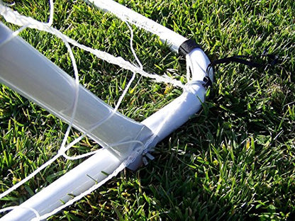 12 x 6 Ft. Powder Coated Galvanized Steel Soccer Goal w/Net. 12x6 Foot AYSO Regulation Size Portable Training Aid. Ultimate Backyard Goal, All Weather, One Year Warranty. New - color: White, size: 12x6