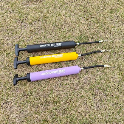 Sports Ball Pump Inflator with 5 Needles (Pin), Dual Action Hand Held Portable Air Pump with pins to Inflate Soccer Ball, Football, Volleyball, Rugby, Netball & Basketball