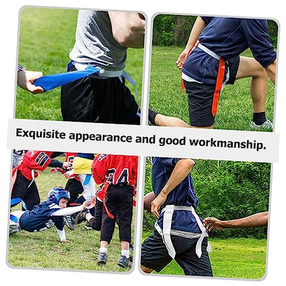 1Set Multi Use Football Waist Flag Set Belts Flags for Youth Rugby Games Outdoor Training Activities