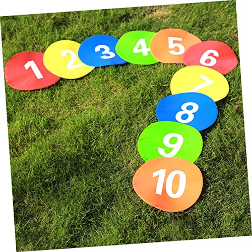 YARNOW 10pcs Reusable Football Markers Soccer Training Sign for Agility Drills Gym Class Use Markers for Indoor and Outdoor Sports