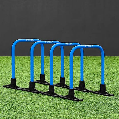 FORZA Pro Soccer Passing Arcs | Set of 4 Elite-Level Soccer Targets to Enhance Passing Techniques & Accuracy - Optional Carry Bag & Bases - color: Sky Blue, size: With Bases