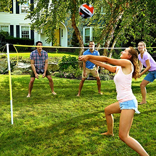 Franklin Sports Outdoor Volleyball Net Sets - Beach + Backyard Portable Volleyball Net with Poles - Complete Outdoor Volleyball Sets with Net + Volleyball Included