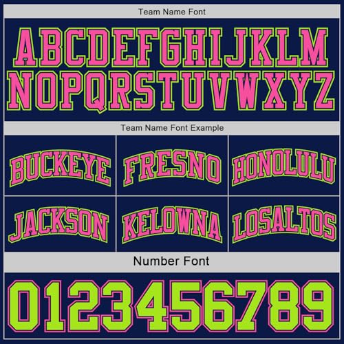 Custom Reversible Basketball Jerseys Men Youth, Personalized Sports Shirts Team Uniforms Printed Name Logo Number - color: Navy Blue and Fluorescent Green - Pink
