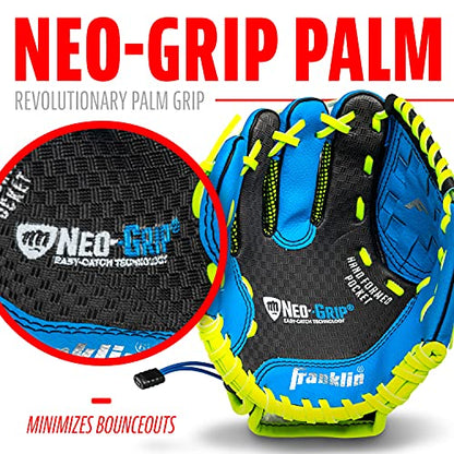 Franklin Sports Kids Baseball Glove - NeoGrip Boys + Girls Youth Tball Glove - Teeball, Baseball + Softball Mitt