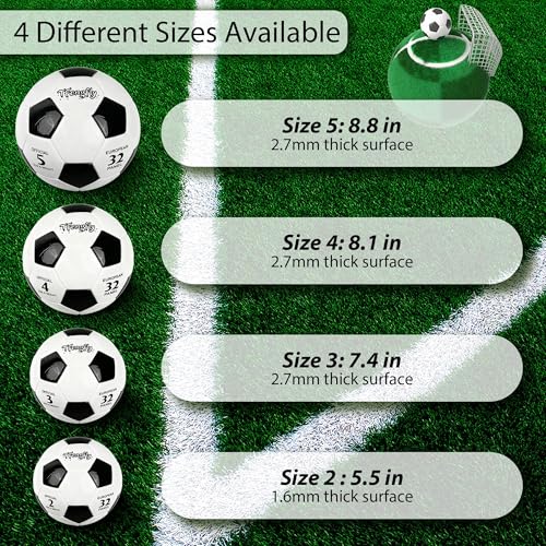 Soccer Ball Size 3 with Pump Needle, Size 3 Trainning Classic White Black Thicker PU Tight Weaved Suitable for Youth Boy League Game Trainning - color: White+Black