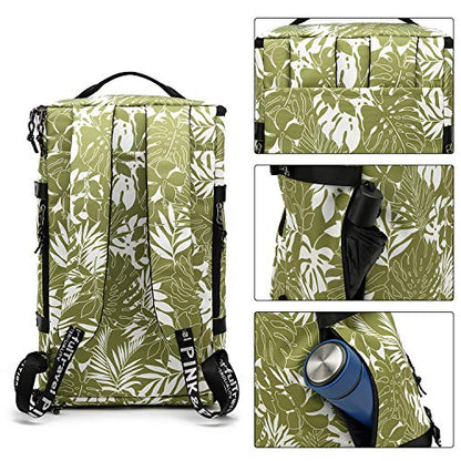 Kalesi Gym Duffle Bag Backpack 4-Way Waterproof with Shoes Compartment for travel Sport Hiking laptop (olive-green) - color: Olive-green