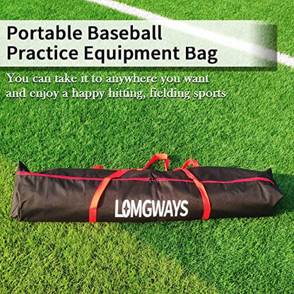 7x7ft/8x8ft Baseball Softball Net with Steel Frame for Batting, Hitting, Pitching, Portable Baseball Batting Net with Carry Bag, Great for All Levels - size: 7FT Red