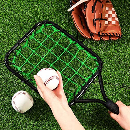 Meooeck Baseball Fungo Racket for Light Weight Bat Racket 12 oz Fungo Bat Baseball Softball Training Equipment for Coaches Youth Parents Drills Control and Accuracy Practicing, Black Green