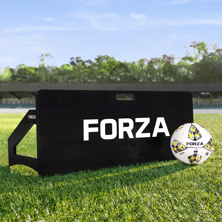 FORZA Soccer Rebound Board | Portable Soccer Rebounder Trainer for Passing & Ball Control Drills, Impact-Resistant HDPE Board [Single or Pair]