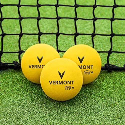 FORZA Vermont Foam Mini Red Tennis Balls – ITF Approved Stage 3 Beginners Tennis Balls | Soft Foam Training Balls | High Visibility Yellow | Packs of 3, 12 or 72 - size: Pack of 3, style: 80mm (Matchplay)