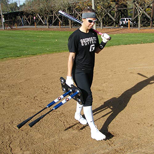 Jugs Pro-Style 5-Point T - This Batting tee Comes Complete with a Weighted Rubber encased Base and 2 Fully Adjustable Extension Tubes. Teaches Correct Contact Points for Inside, Middle, and Outside.