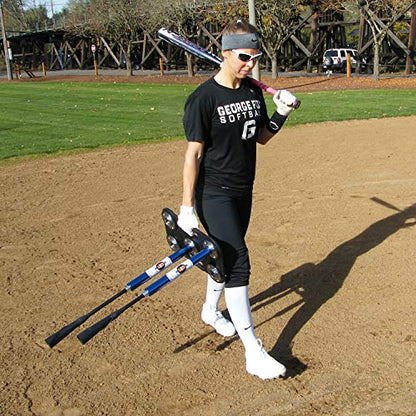 Jugs Pro-Style 5-Point T - This Batting tee Comes Complete with a Weighted Rubber encased Base and 2 Fully Adjustable Extension Tubes. Teaches Correct Contact Points for Inside, Middle, and Outside.