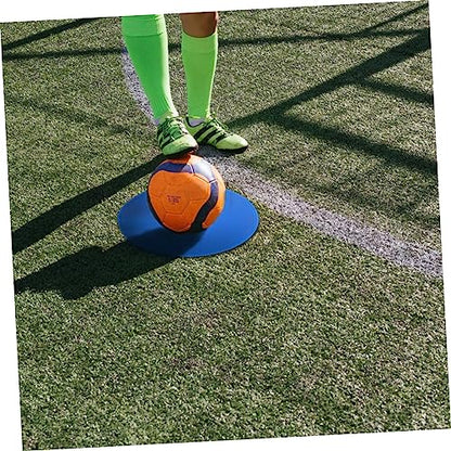 BESPORTBLE 4 Pcs Soccer Training Markers Durable Spot Markers for Football Basketball and Agility Drills Clearly Visible and Non Slip Design for Use Yellow Red Blue