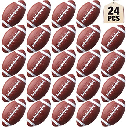Libima 24 Pcs Mini Inflatable Football 7 Inch Small Rubber Football Sports Playground Balls for Outdoor and Indoor Games Gifts Party Favors