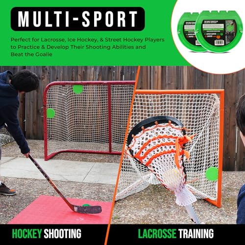 Top Shelf Targets Super Sniper 6" Magnetic Shooting Discs – 4-Pack Accuracy Trainers for Hockey & Lacrosse Nets – Includes Free Tethers – Durable Precision Markers for Practice
