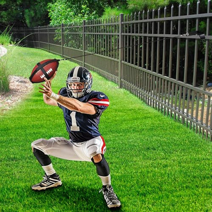 TOBWOLF American Football Throw Trainer, Youth Football Practice Equipment Improve Throwing & Catching, Pass Back Trainer Football Net Indoors/Outdoors Fit Official Size