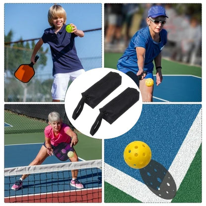 2 Pack Pickleball Ball Holder - Portable Pickle Ball Storage Carrying Bag - Paddle Bag Sport Gear Travel Accessory Pouch Holds 5 Pcs Regular Pickleball Ball
