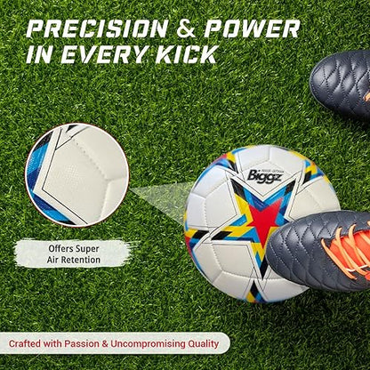 Biggz High Tech Mould Starz Soccer Ball Size 5 with Hand Pump
