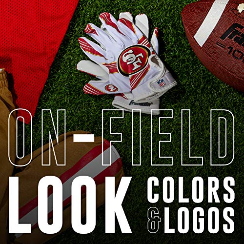 Franklin Sports Youth NFL Football Receiver Gloves - Kids Football Gloves Pair - NFL Team Logos and Silicone Palm