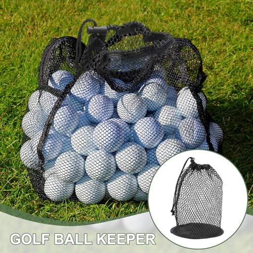 Golf Ball Storage Bag Nylon Mesh Golf Pouch with Adjustable Drawstring Closure for Sports Supplies Tennis