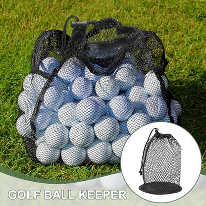 Golf Ball Storage Bag Nylon Mesh Golf Pouch with Adjustable Drawstring Closure for Balls Outdoor Sports Supplies