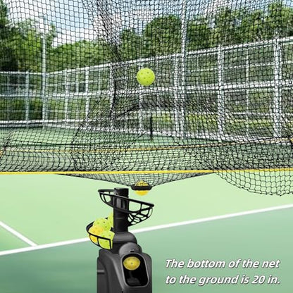 Portable Pickleball Net & Ball Collector ，Smart Recycling Net for Pickle Ball, Tennis, Baseball Practice Equipment ，Collapsible Pickleball Trainer for Indoor/Outdoor