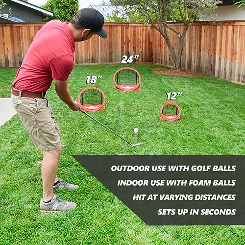 GoSports Chipster Pop-Up Golf Chipping Practice Net - Training Aid for Precision and Distance - Outdoor and Indoor Practice - Golf Gift - style: Chipster Range