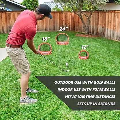 GoSports Chipster Pop-Up Golf Chipping Practice Net - Training Aid for Precision and Distance - Outdoor and Indoor Practice - Golf Gift - style: Chipster Range