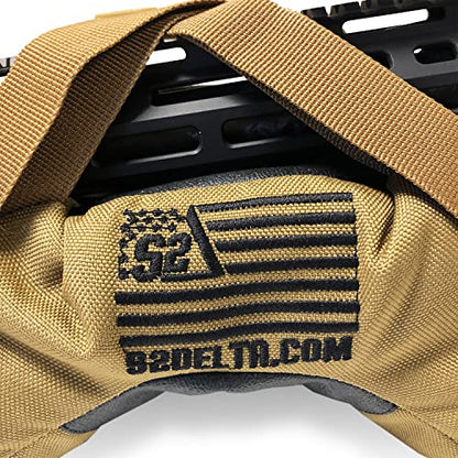 S2Delta PRS Large Shooting Rest - C-Shape, Prone, Front or Rear Bag for Precision Shots Off Barricades - color: Tan