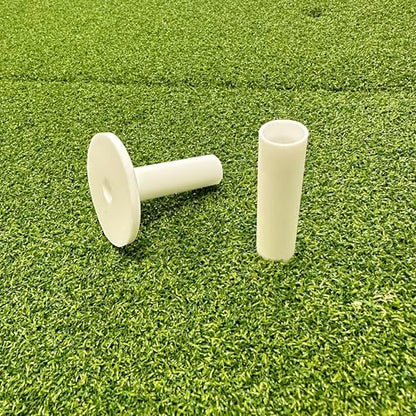 Rubber Golf Tees for Mats, Durability White Driving Range Tees, Value 8 Pack in Mixed Size