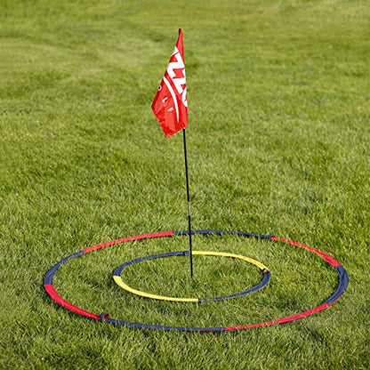 Izzo Golf Backyard Bullseye Golf Practice Set (1PC) - Red-Blue-Yellow Foam Practice Golf Balls & Targets for Iron Accuracy Training
