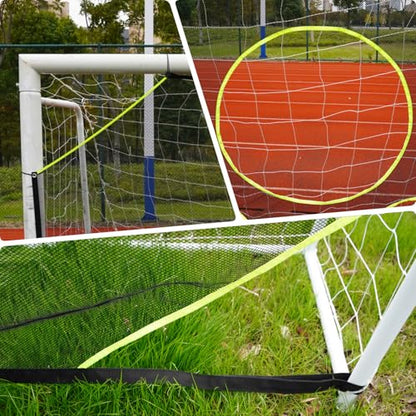 Soccer Goal Target Net with 7 Bright Scoring Target Zones,Soccer Shooting Training Aid, Soccer Training Equipment Accessory (Target net only,Soccer Goal Not Included) - size: 6*4