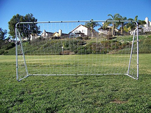 12 x 6 Ft. Powder Coated Galvanized Steel Soccer Goal w/Net. 12x6 Foot AYSO Regulation Size Portable Training Aid. Ultimate Backyard Goal, All Weather, One Year Warranty. New - color: White, size: 12x6
