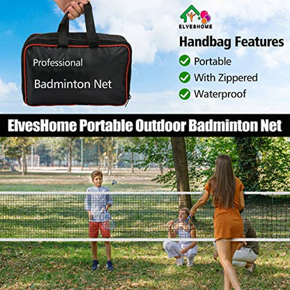 Professional Portable Badminton Net - 20FT X 2.5FT, Ideal for Backyard, Beach, Schoolyard & Competition, Includes Carrying Bag