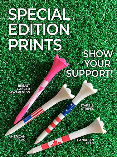 Pride Golf Tee Performance Plastic Golf Tees - Stars and Stripes - 100 Count, 3-1/4 Inch - Improve Distance and Accuracy - color: USA Flag