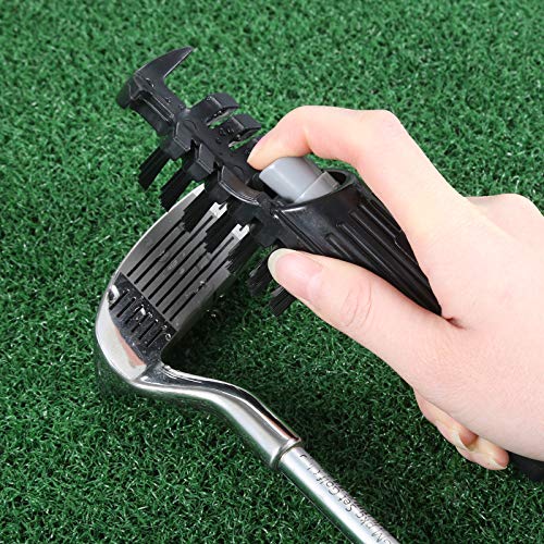 MUXSAM Golf Club Spray Brush, with Detachable Spray Bottle Water Brushes, 2-in-1 Golf Brush & Groove Cleaner Kit, Durable Cleaning Tool Practical Brush - Black