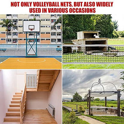 Professional Volleyball Net Outdoor Sand, Grass Volleyball Nets for Backyard, Portable Beach Kids Badminton Net Pro Volleyball Practice Net Set 32X3FT Indoor Volleyball Net for Pool Inground, No Poles