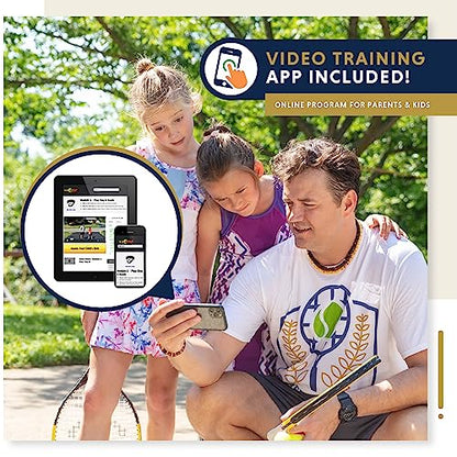 Kids Tennis Racket with Training Videos – Aluminum Youth Tennis Racket with Neoprene Handle for Children Age 5-12 – Learn Faster and Play Better by Street Tennis Club - color: Boys, size: 25
