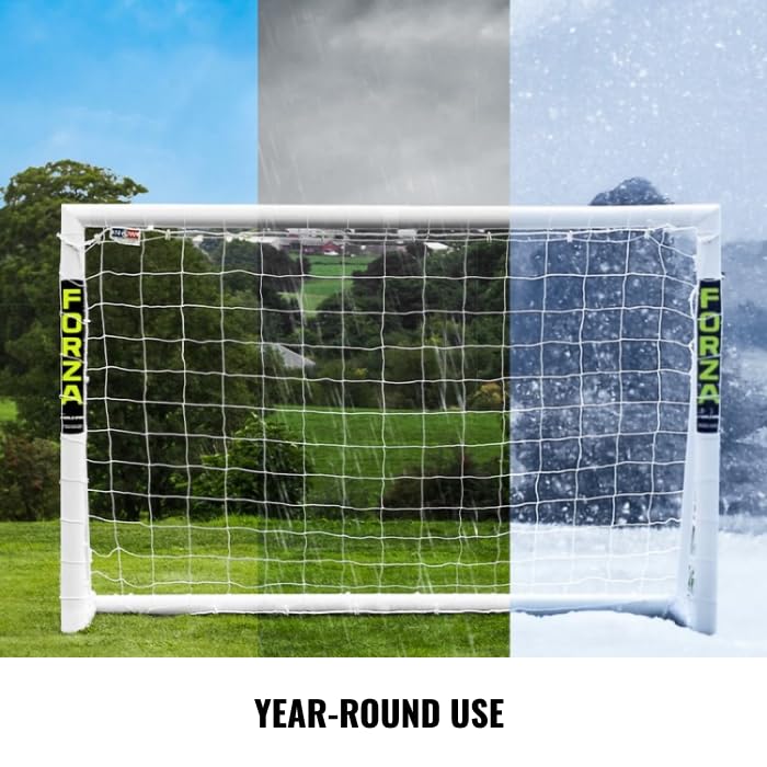FORZA 8 x 4ft Kids Soccer Goal - The World’s #1 Backyard Goals! | 100% UK-Made, 3 Min Setup, Unbreakable Goalpost + Target & Ball Bundle - Buy FORZA, Play Forever! - style: 1. Goal Only