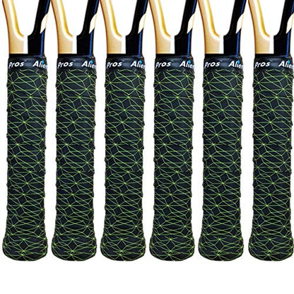 ALIEN PROS Tennis Racket Grip Tape – Tac Moisture Feel Tennis Grip – Tennis Overgrip Grip Tape Tennis Racket – Wrap Your Racquet for High Performance - style: 6-Pack Cubic