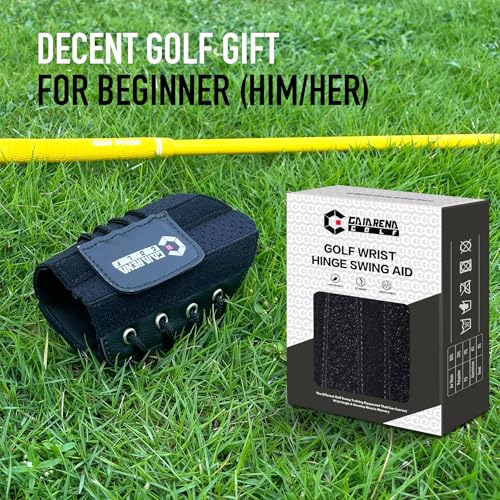GAIARENA Golf Training Aid Wrist Hinge Trainer Brace, Effective Golf Swing Training Aids, Correct Wrist Angle Swing Posture & Develop Muscle Memory for Beginner【Patent Pending】